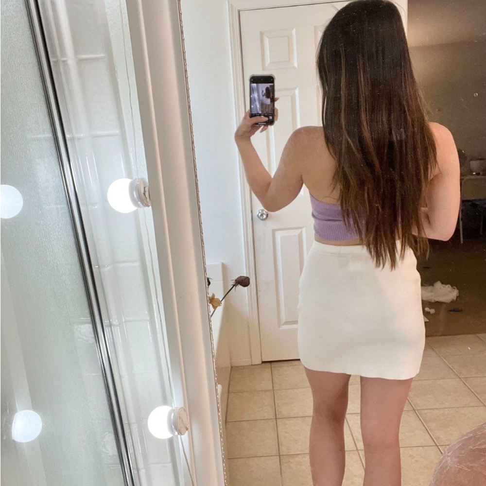 Cute Stretchy White Skirt